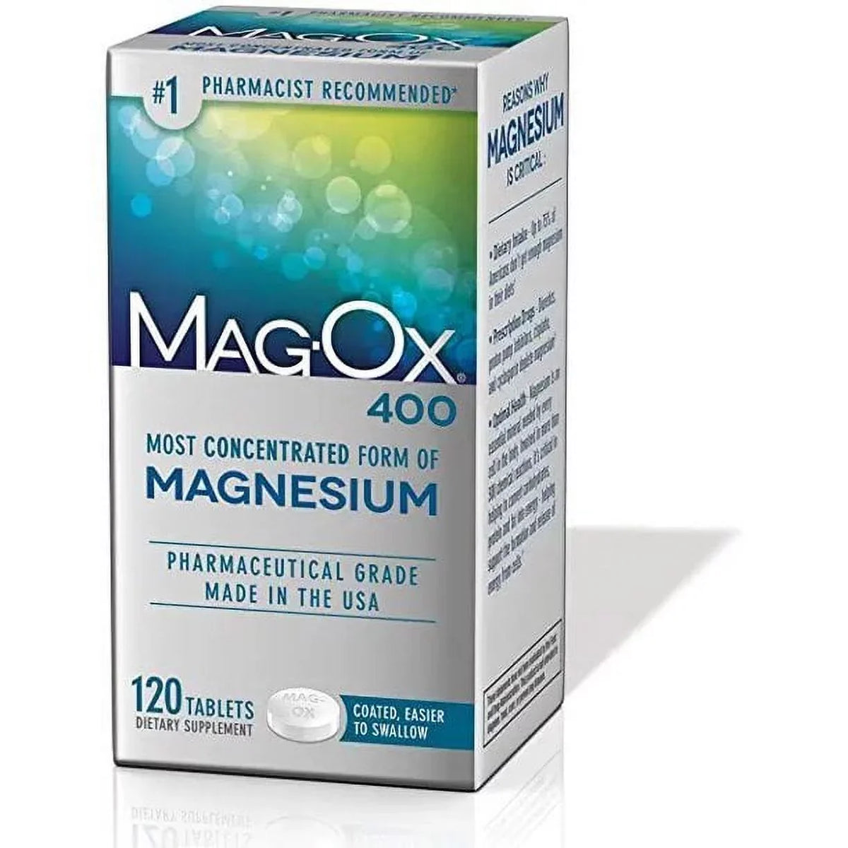 Pack Dietary Sugar 120 MagOx of and free Oxide Gluten Tablets 6 Magnesium 400 Supplement