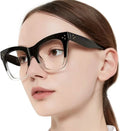 300 150 600 CHIARI Glasses Filter Light 350 200 Reader 400 500 6.0) Magnification 0 (Black-Clear, OCCI for 100 Blue Reading Computer Women 250