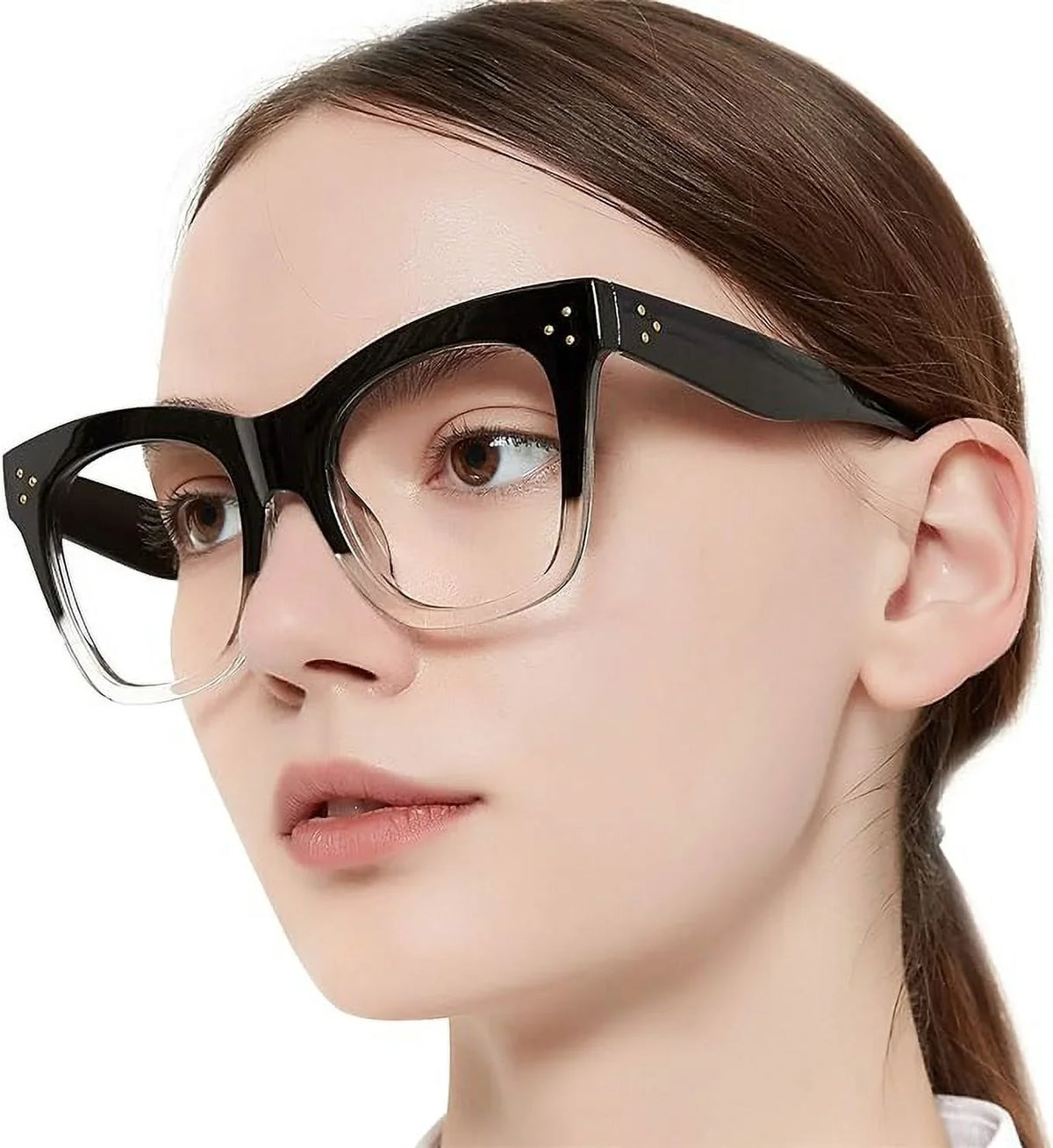 300 150 600 CHIARI Glasses Filter Light 350 200 Reader 400 500 6.0) Magnification 0 (Black-Clear, OCCI for 100 Blue Reading Computer Women 250