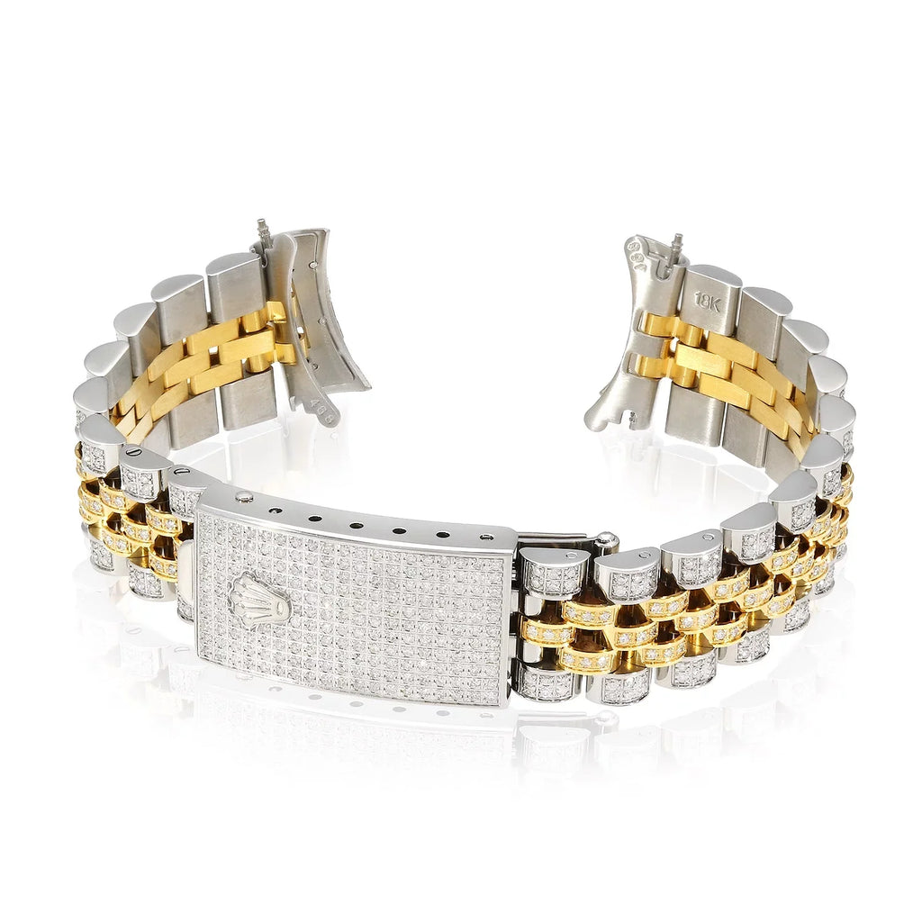 2-Tone Watch Rolex 36mm Natural 4.5C Band Yellow Datejust Jubilee Custom Diamond