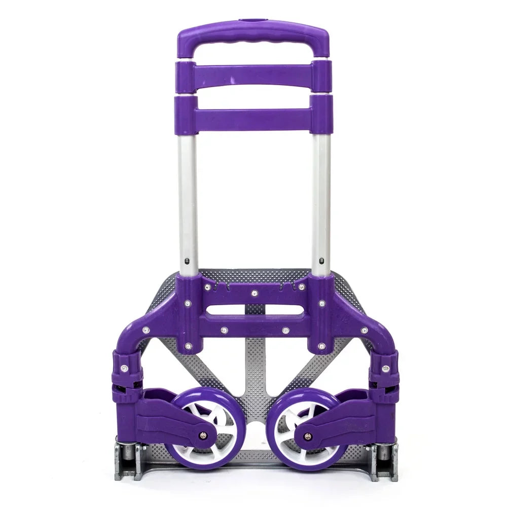 Folding Dolly Cart Portable Collapsible Aluminium BMTBUY Trolley Luggage Truck Hand Purple Push