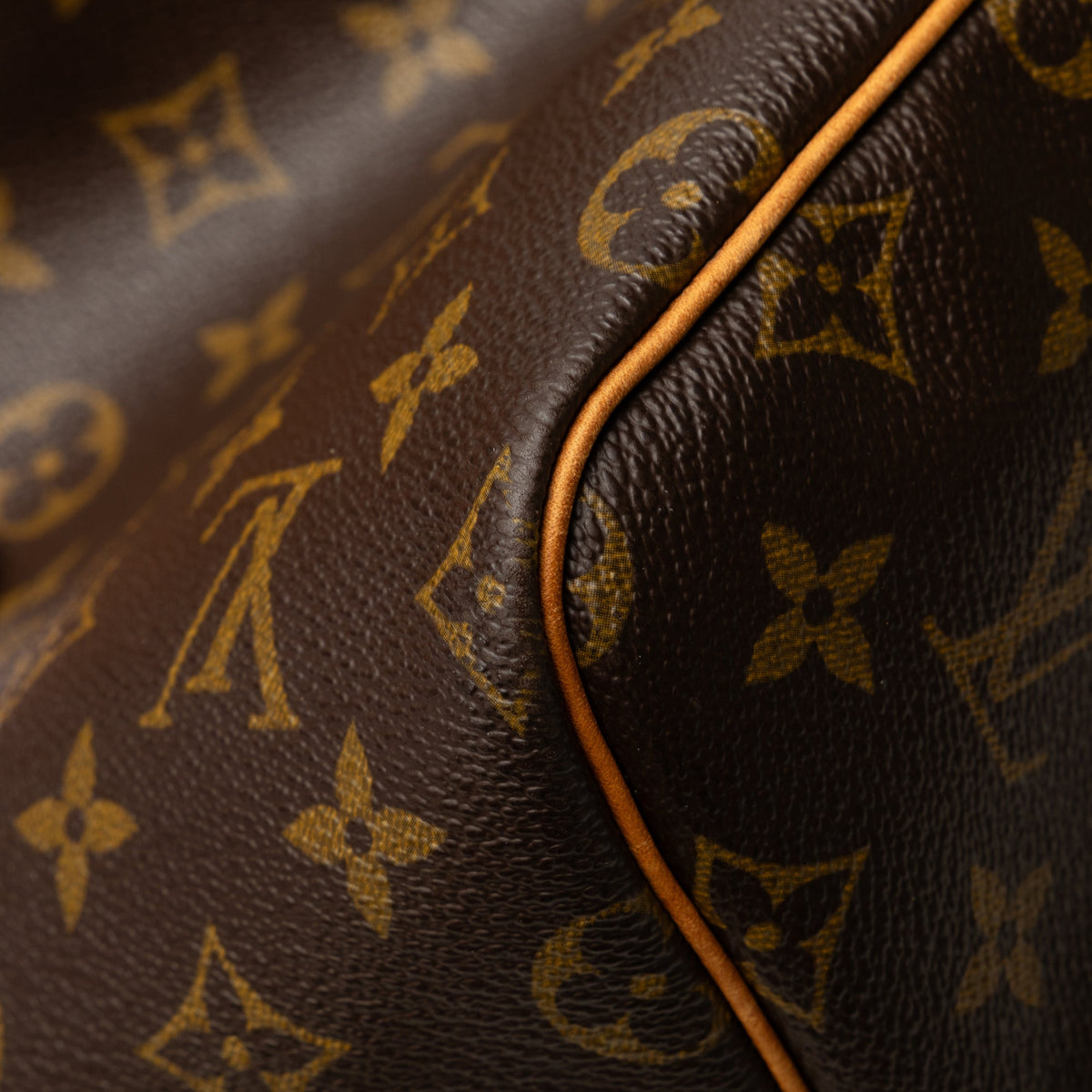 55 Authenticated Vuitton Louis Unisex WeekenderBag Monogram Keepall Brown Pre-Owned Travel Bag (Good) Canvas