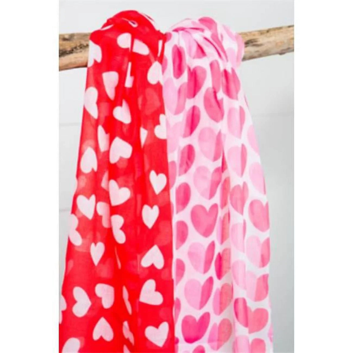 2 Color Assorted - Heart Scarf, Piece Valentine 40262 Youngs