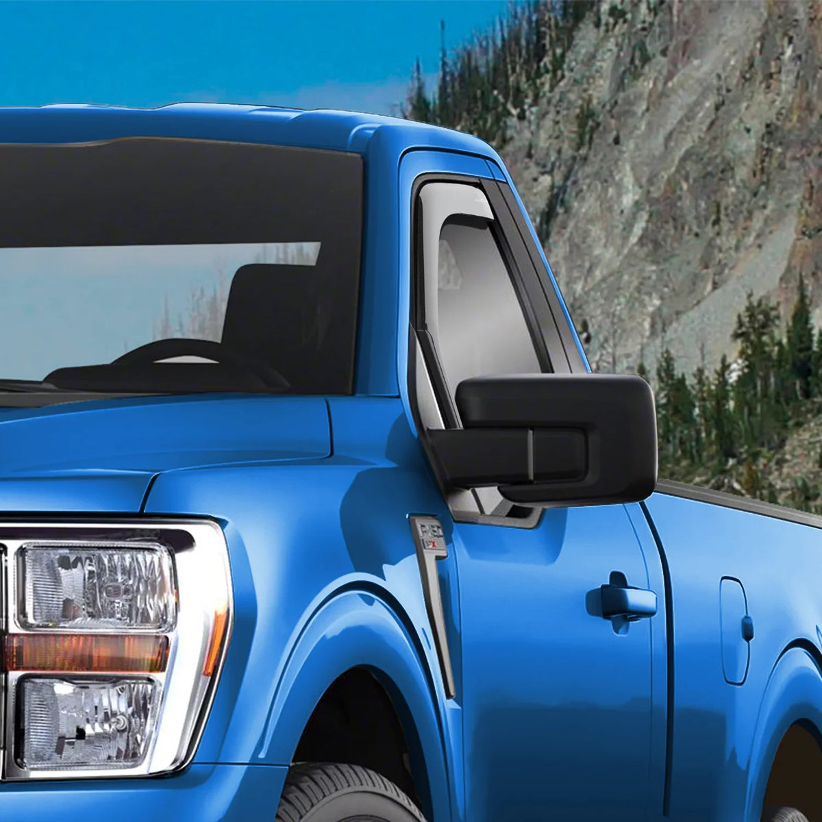Cab/SuperCrew/SuperCab, Vent Rain Regular Deflector, - Deflectors for Cars, Shatterproof Guards, 2 GY003497 Window Car in-Channel Window pcs Ford Goodyear F150 for 2021-2024 Visors Accessories,