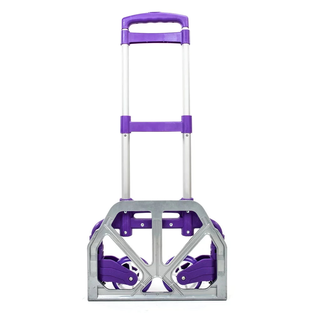 Folding Dolly Cart Portable Collapsible Aluminium BMTBUY Trolley Luggage Truck Hand Purple Push
