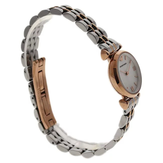 Armani Bracelet of Women's AR1764 Emporio Watch Pearl Two-Tone Mother