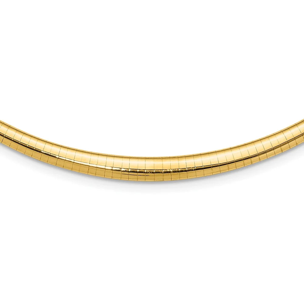 QODG6-16 Graduated 3/6mm Necklace Polished 14k Omega