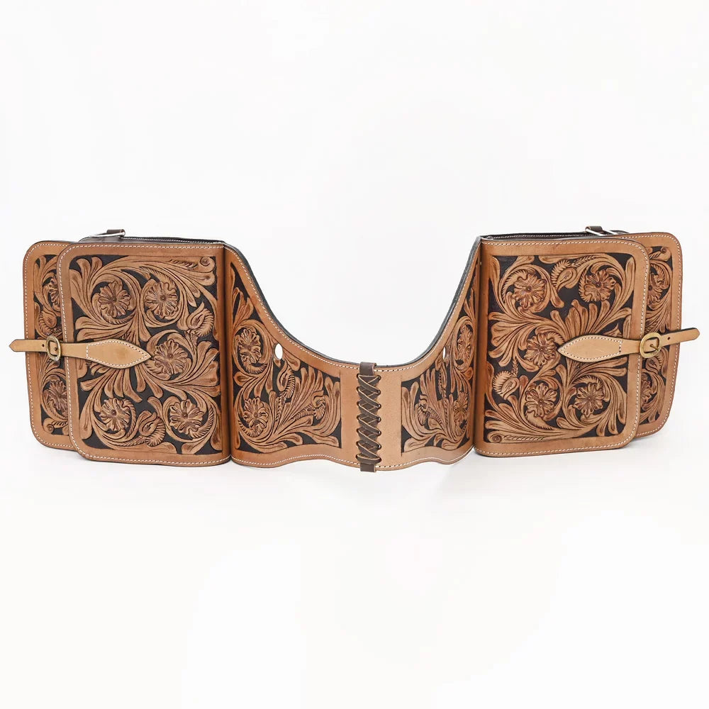 Western Bag Comfytack 44KK Heavyduty Traditional Saddle Ride Leather Horse Trail Floral