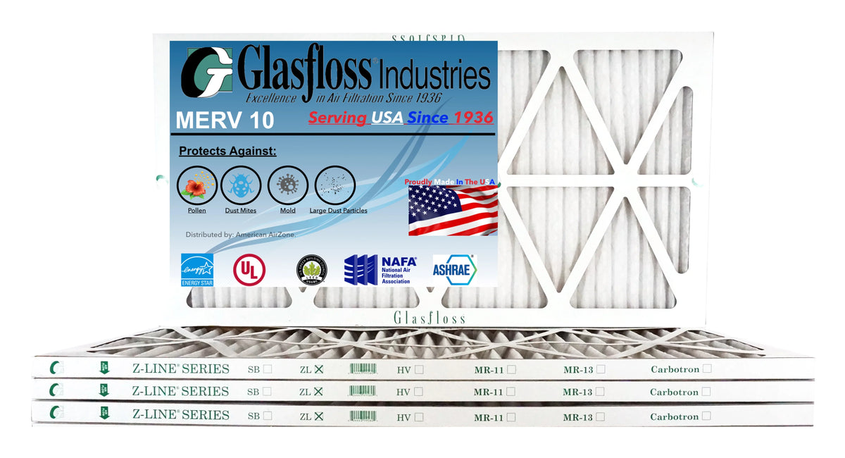 '- x USA Furnace in Air - (Actual Glasfloss MERV Made inch) -Qty:4 35.5x7/8 23.5 24x36x1 Size: - Filter 10