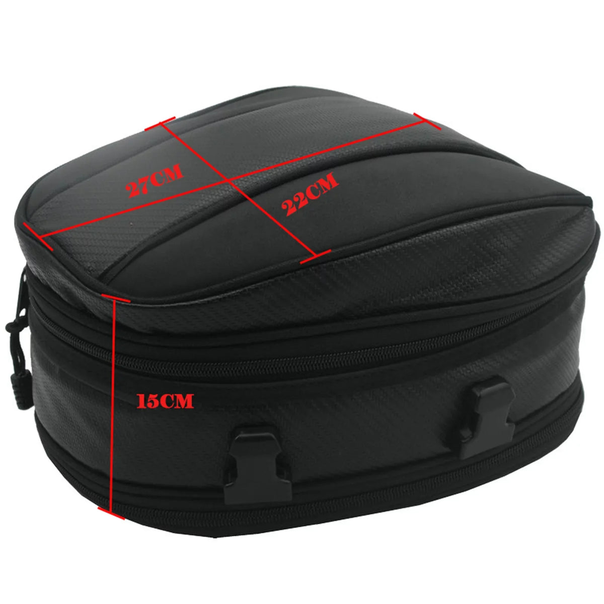 Expandable PU Tail Leather Bag Motorcycle Pack Seat Bag Rear Luggage