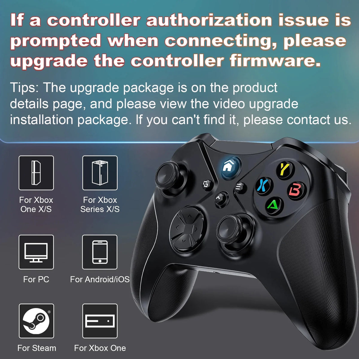 Support Turbo Function, for Wireless Dual Controller X-S/ and Vibration Series One Xbox X-S/ PC, and Xbox Sensor Six-Axis with Macro Xbox