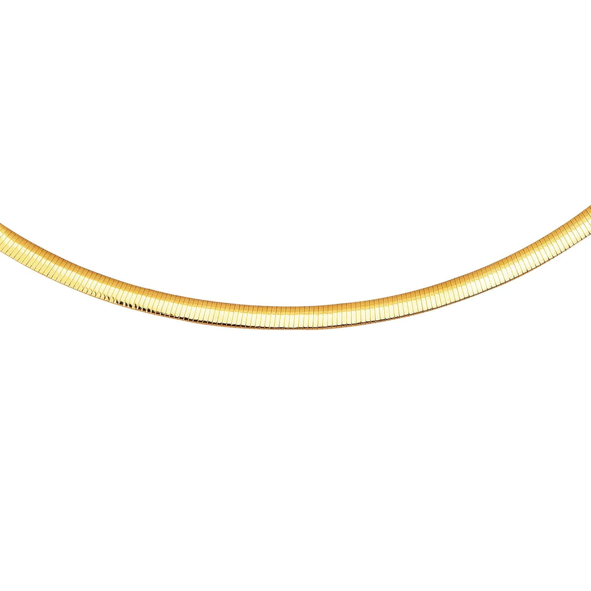 Omega Gold And 2-Tone 5mm 14K Domed Yellow Chain 18 Sterling Reversible Inches Gold Silver