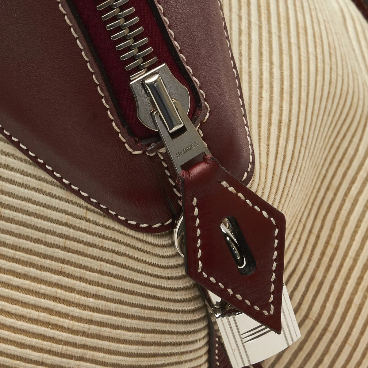 Hermès Unisex Authenticated Travel (Good) WeekenderBag Canvas Fabric Toile 45 Brown Bag Bolide Pre-Owned
