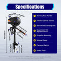 Boat HANGKAI Motor Cooling CDI 2 90cm/35.4in Fishing Outboard 3.6 Outboard Water Engine Boat Motor Stroke HP