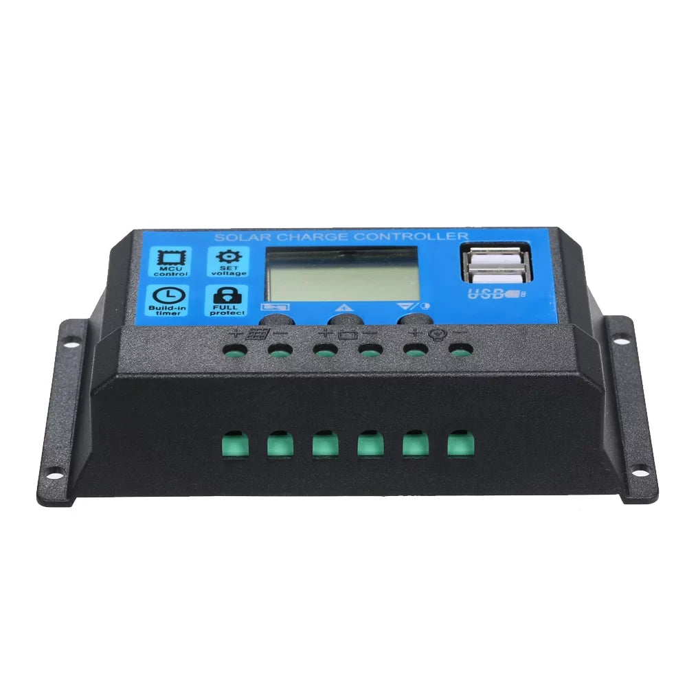 IP65 Charge /24V 50W Dual Solar USB Resistance Charge & Controller 2 Solar 5V/18V with Output Water Intelligent DC Ports PWM Regulator Panel Car