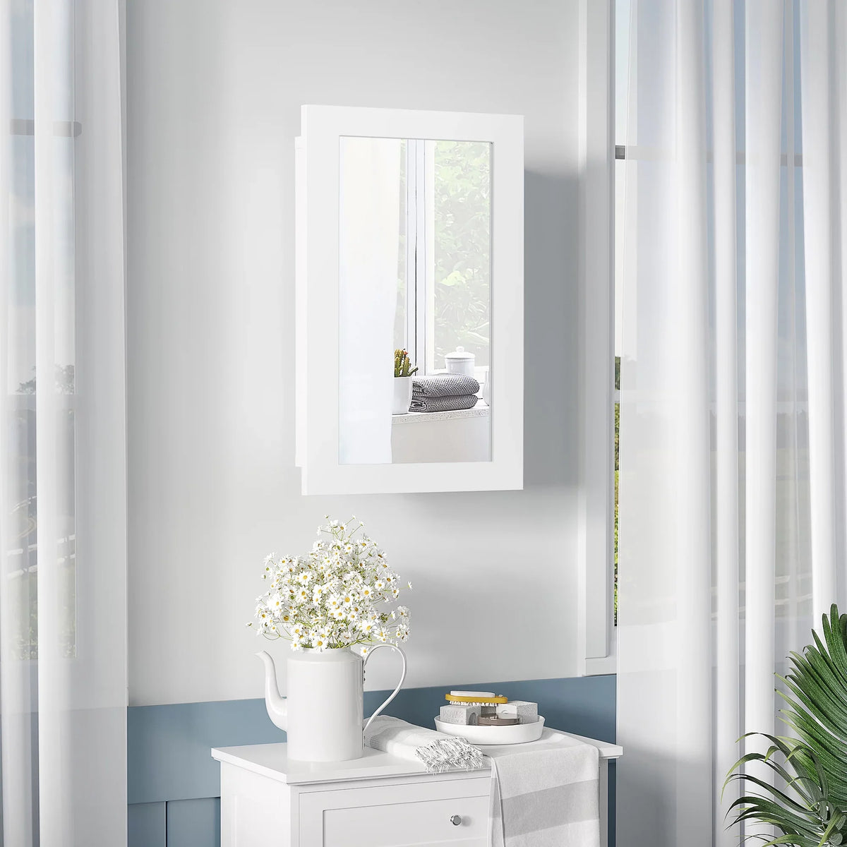Cabinet, White kleankin Bathroom Mirror Wall Mounted Cabinet, Medicine