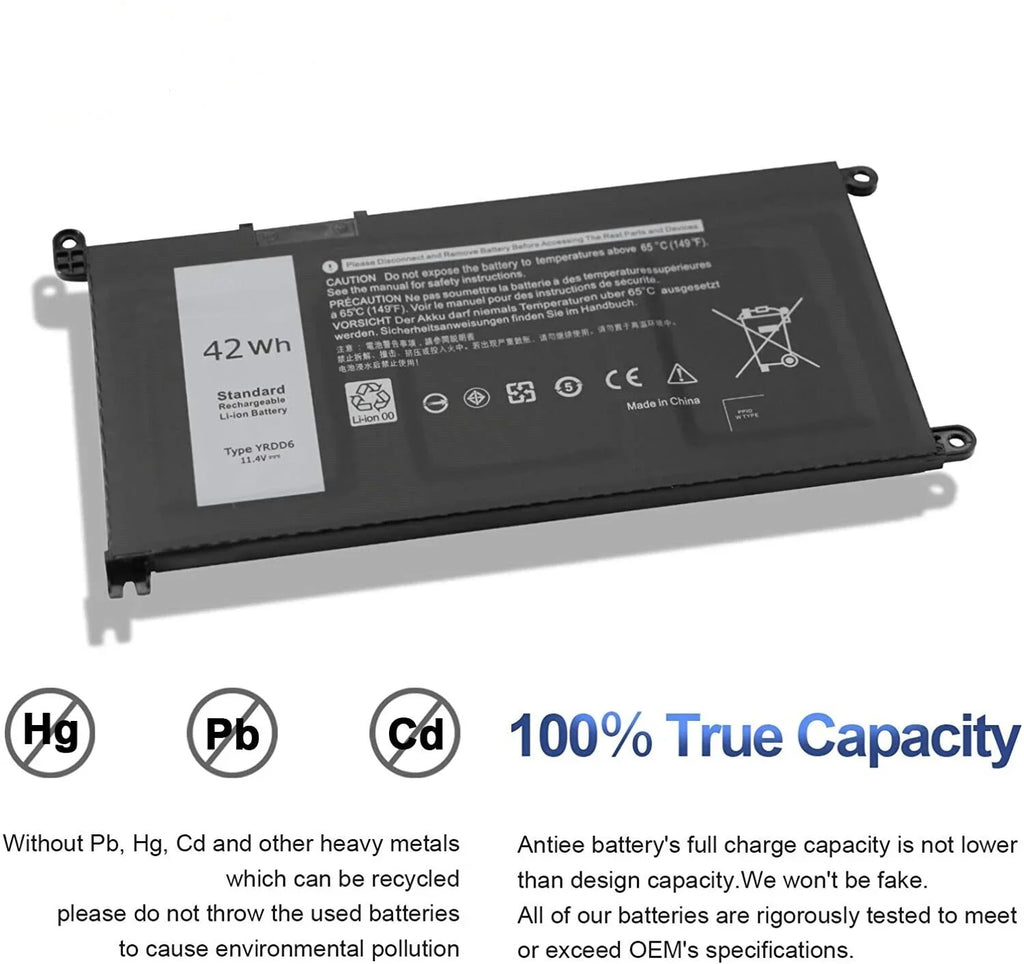 5480 New 3582 For Dell 5590 Inspiron 5594 3593 5493 Battery YRDD6 5585 5593 3793