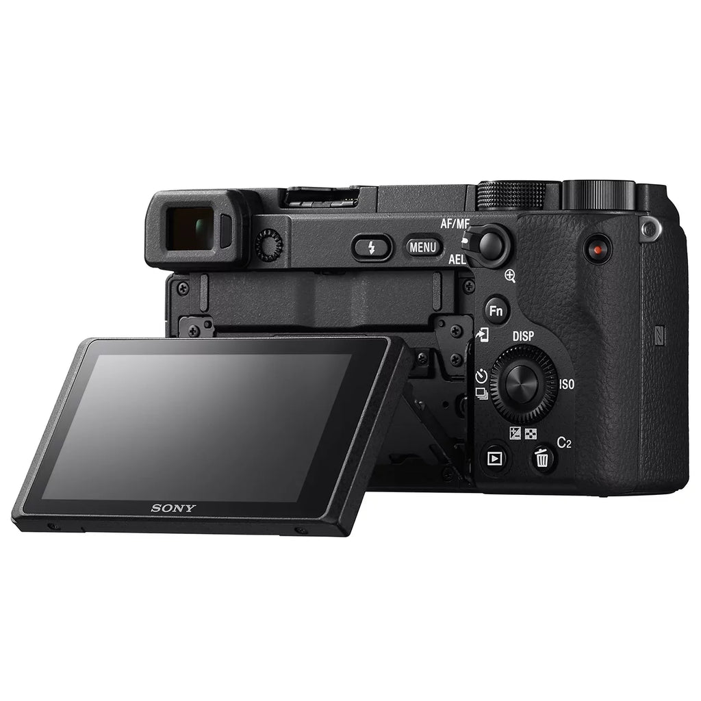 Editing Bundle Camera ILCE-6400L/B Lens Power 4K 0.43x & Case Deco f/3.5-5.6 16-50mm Gear 2.2X OSS a6400 Battery (Black) Sony Extra Set Telephoto with Lens + Kit Angle Wide Mirrorless and Filter
