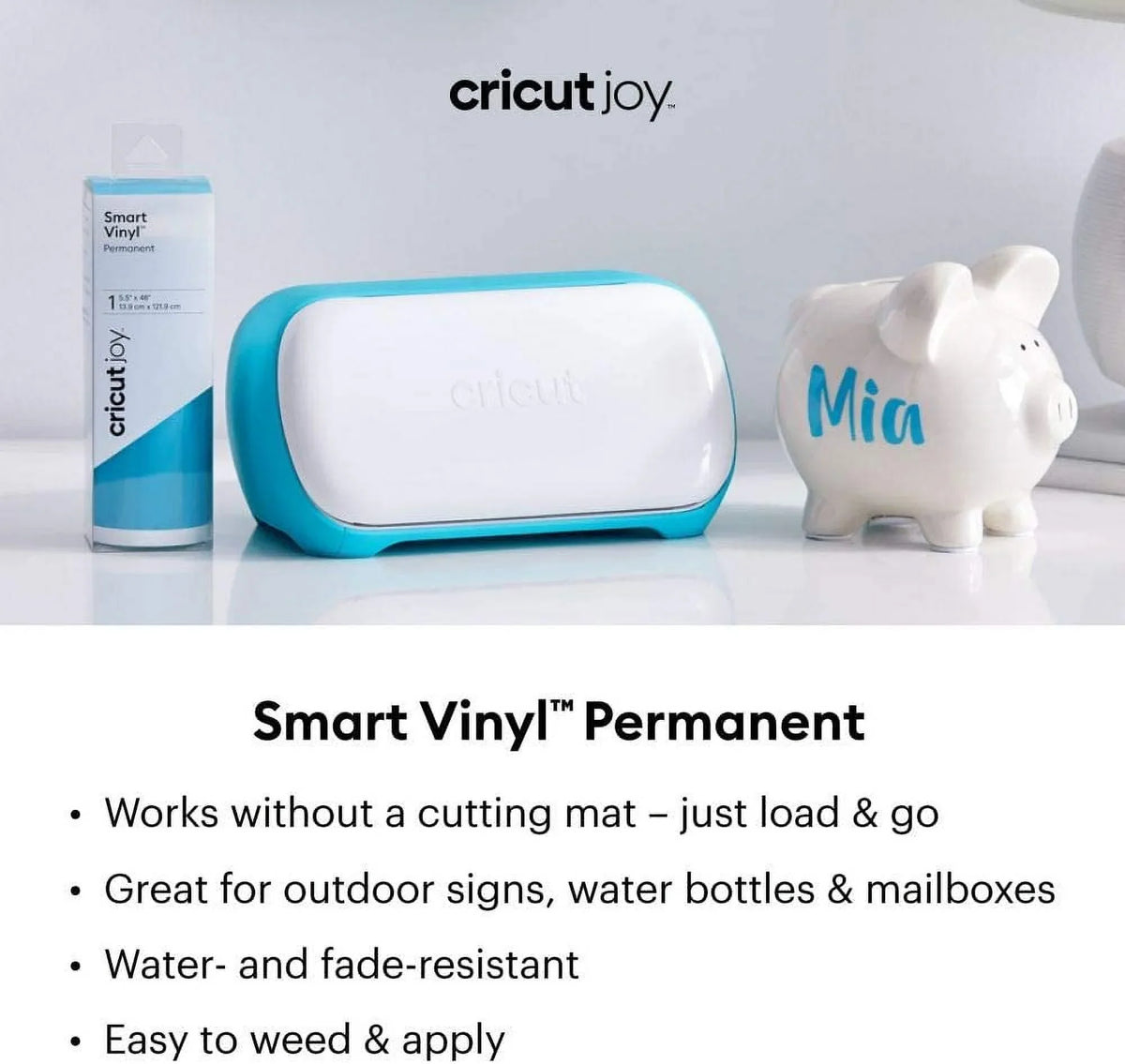 Light machine for Smart shapes matless cutting Joy to x 4ft, - to Vinyl for up up Cricut & 20ft Blue) (5.5in repeated 48in, Shimmer cuts Permanent