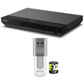 JumpDrive Audio Protection USB Flash 64GB S50 UHD Year and Hi-Res Network Bundle Lexar Black Disc Drive 4K with Plan 2.0 HDR Extended Blu-ray Sony Player UBP-X700/M Includes 1