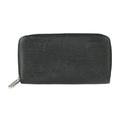 Long Louis Zippy Round Vuitton M61857 VUITTON Black Pre-Owned Leather Wallet Hardware Zipper Silver (Good) LOUIS Epi
