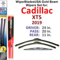 Blades Wipers of Cadillac Beam Wiper 3) (Set Wiper w/Rear WBUSA 2019 XT5