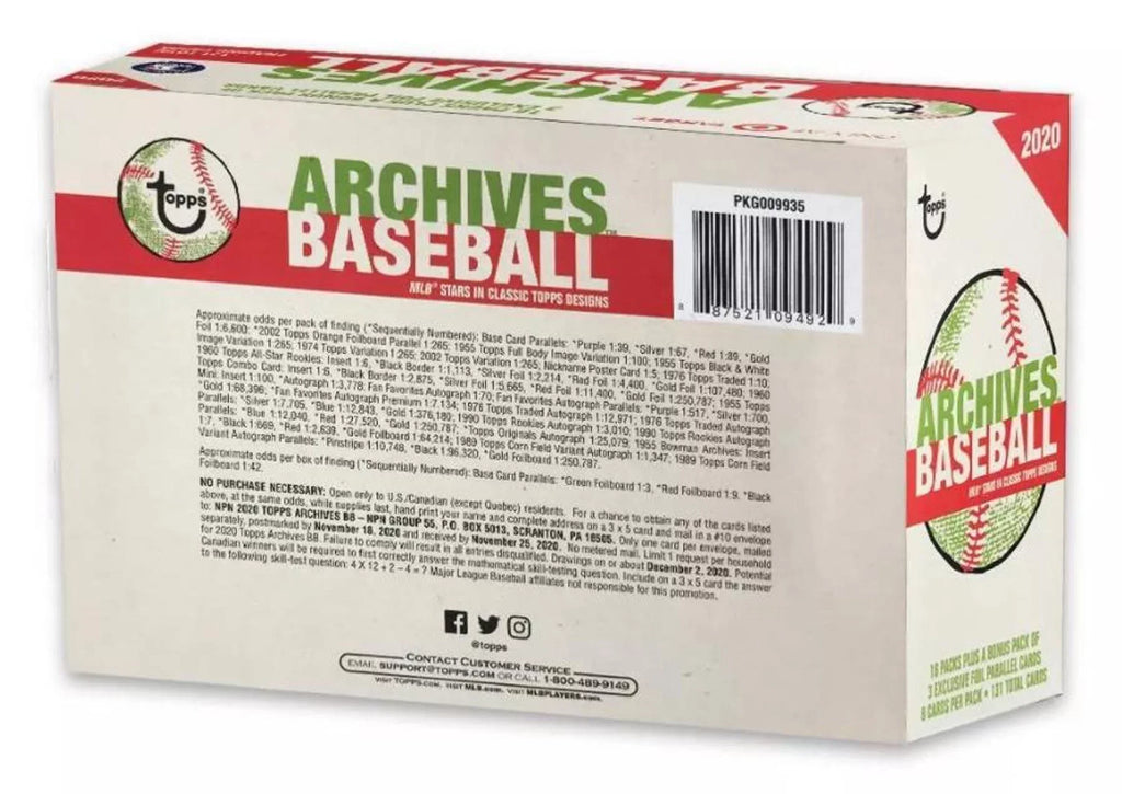 Archives Box Trading 2020 Baseball MEGA Card Topps MLB