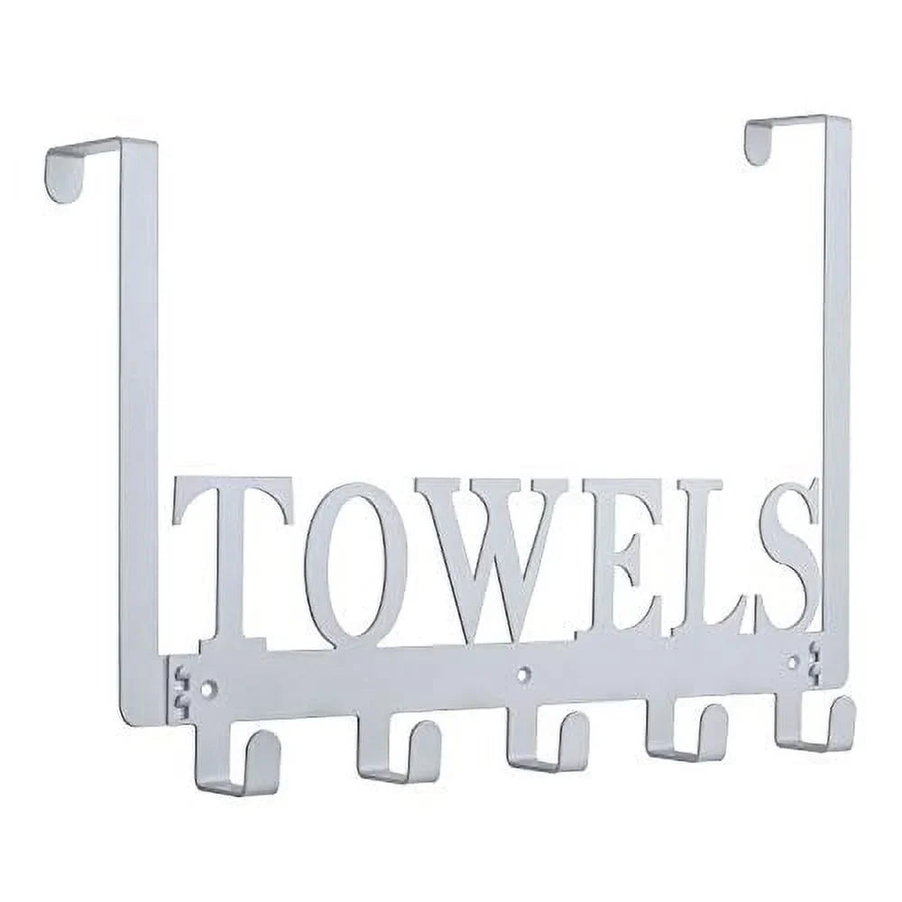 Kitchen The Cupboard Over Door Door (Silver Towel Bathroom, Beach Cabinet Hooks, Bathrobe Hang Towel Gray) Hooks on for Bedroom Wall Towel Holder Mount Rack for Pool The Towels