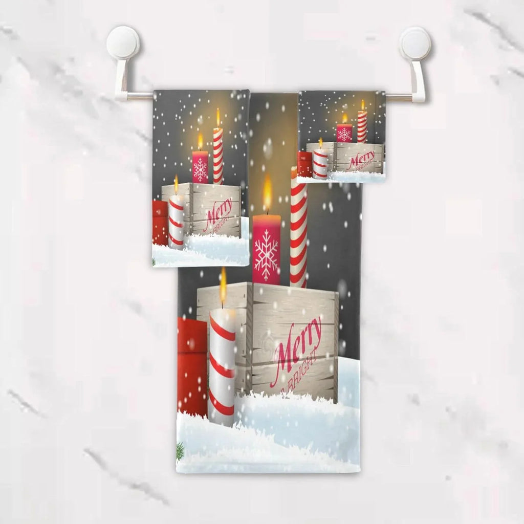 Towels Hotel Bath Towel, 3, and Washcloth Soft Christmas Bathroom Hand Gym Set Wellsay Towel for Absorbent Spa Towel Gnome with Highly of