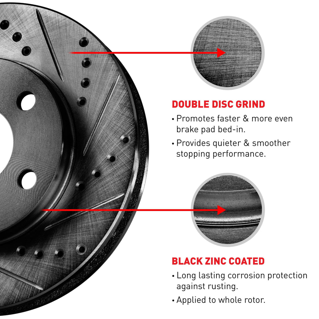 42010 D/S Brake COMPASS, Whpn2 select: R1 2017-2022 JEEP Concepts JEEP Concepts Rotor R1 Black RENEGADE 2015-2022 Fits