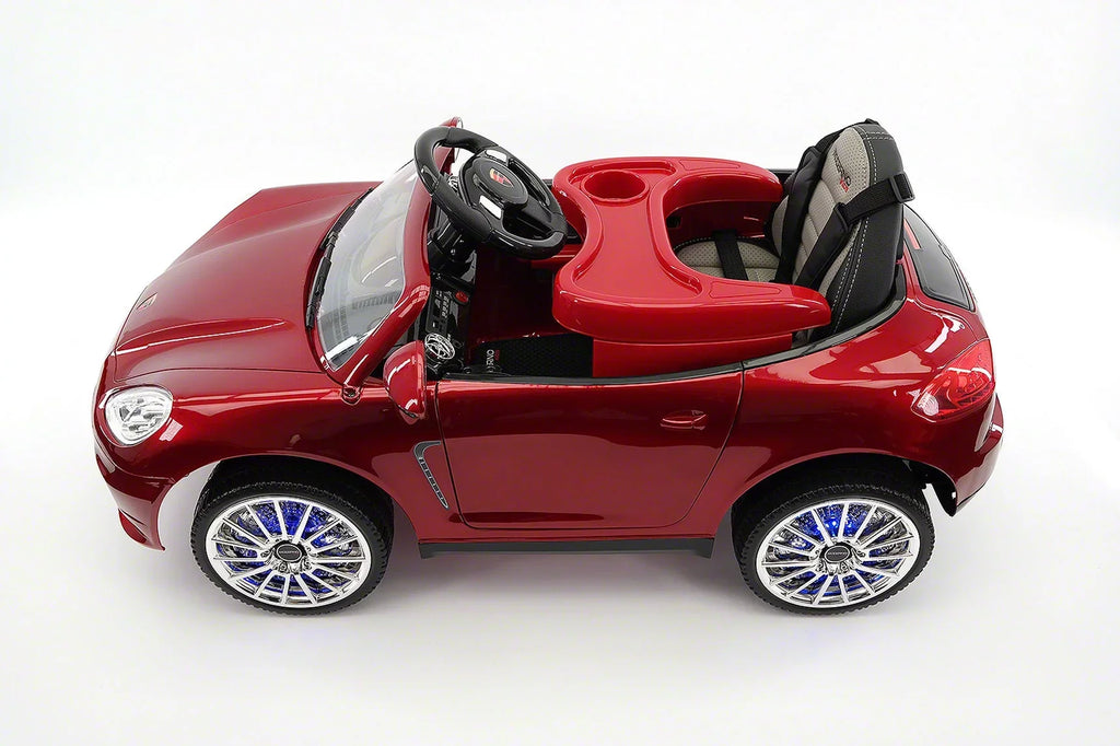 with Cherry Kiddie Ride-On Red Car Remote Parental R/C Kids 12V Roadster | Electric