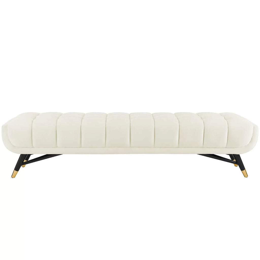 Performance in Ivory Modway Bench Adept Velvet