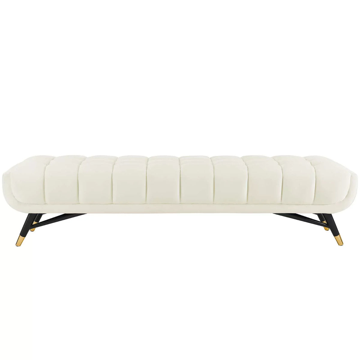 Performance in Ivory Modway Bench Adept Velvet