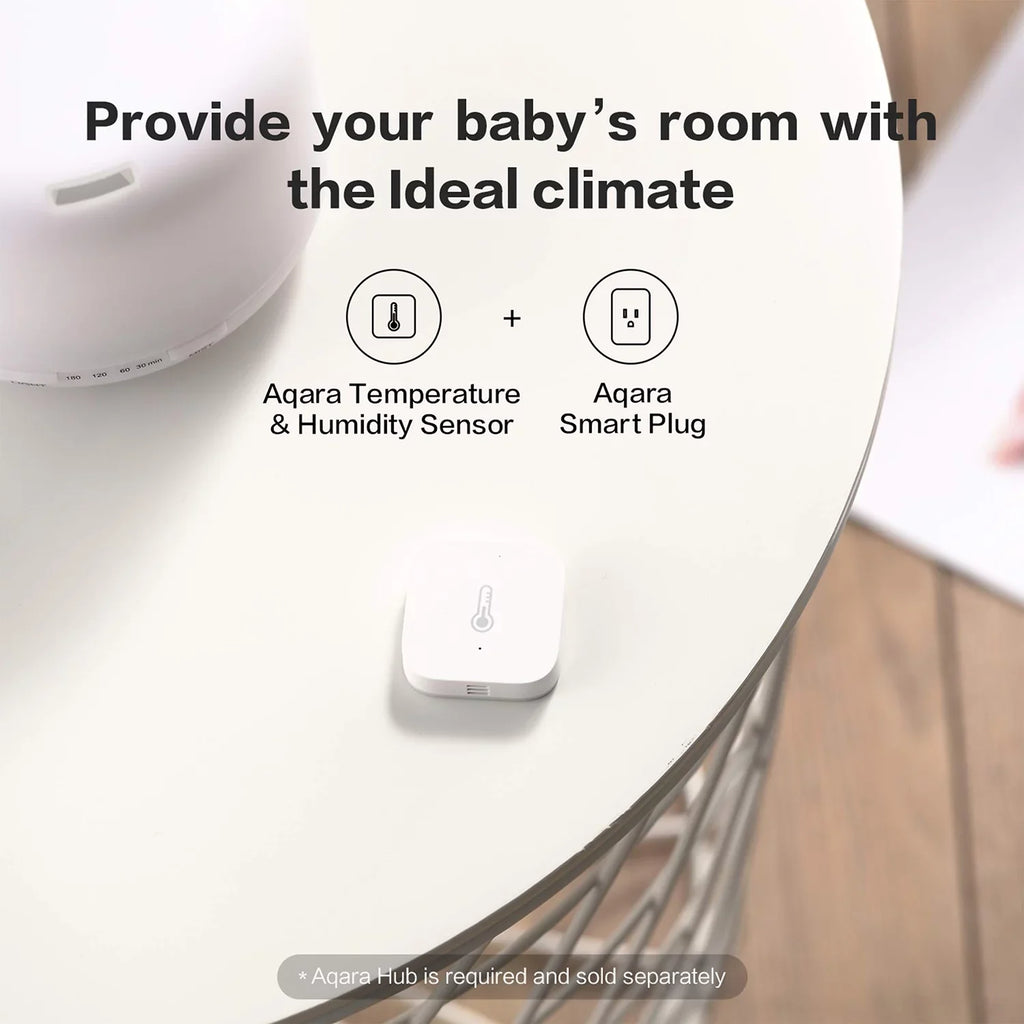 AQARA for Humidity Compatible Smart REQUIRES Temperature HUB Remote and Sensor Apple HomeKit Monitoring with Aqara Home Sensor Automation