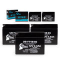 SR400 2005 UpStart 400CC - Activated, Replacement Maintenance for Factory UB-YT4B-BS 2.3Ah, Battery Yamaha 5-Pack Free, Battery 12V, Motorcycle