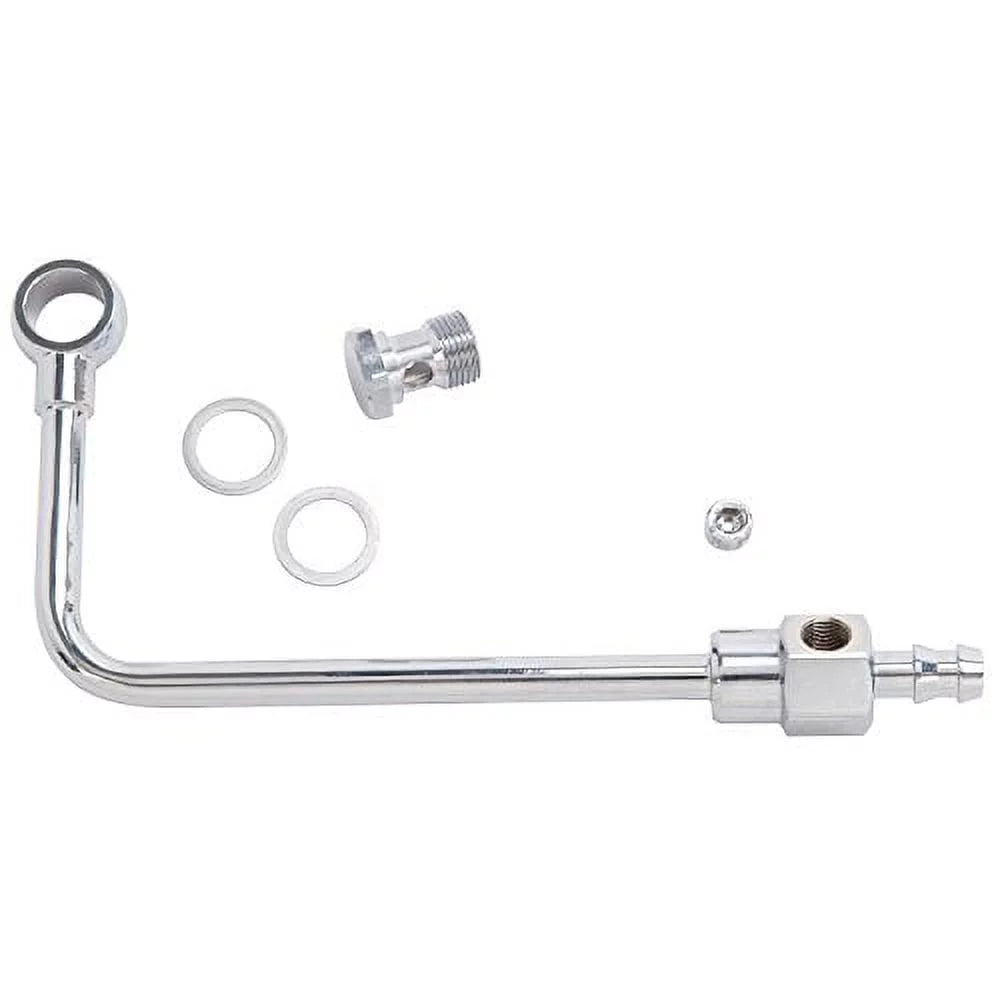 3/8 Barb 8126 with Steel Chrome Line Kit Edelbrock Fuel Fitting
