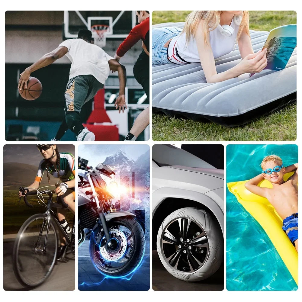 LED Air with Compressor Suzicca Auto Light 12V Tire for Portable Digital Pump Car Inflator