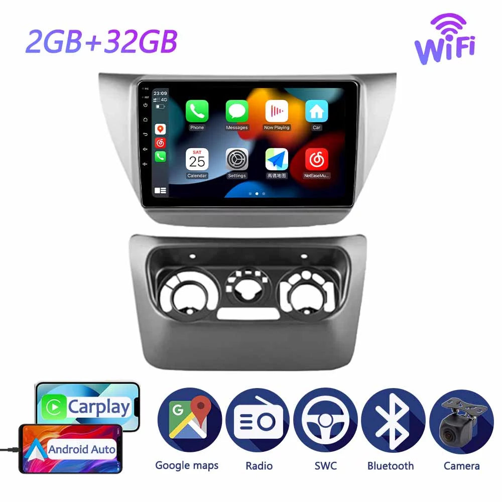 Auto 9 Bluetooth Car With Carplay Android For 2000 - Lancer Navi CS Screen GPS Radio Mitsubishi Stereo Android 2010