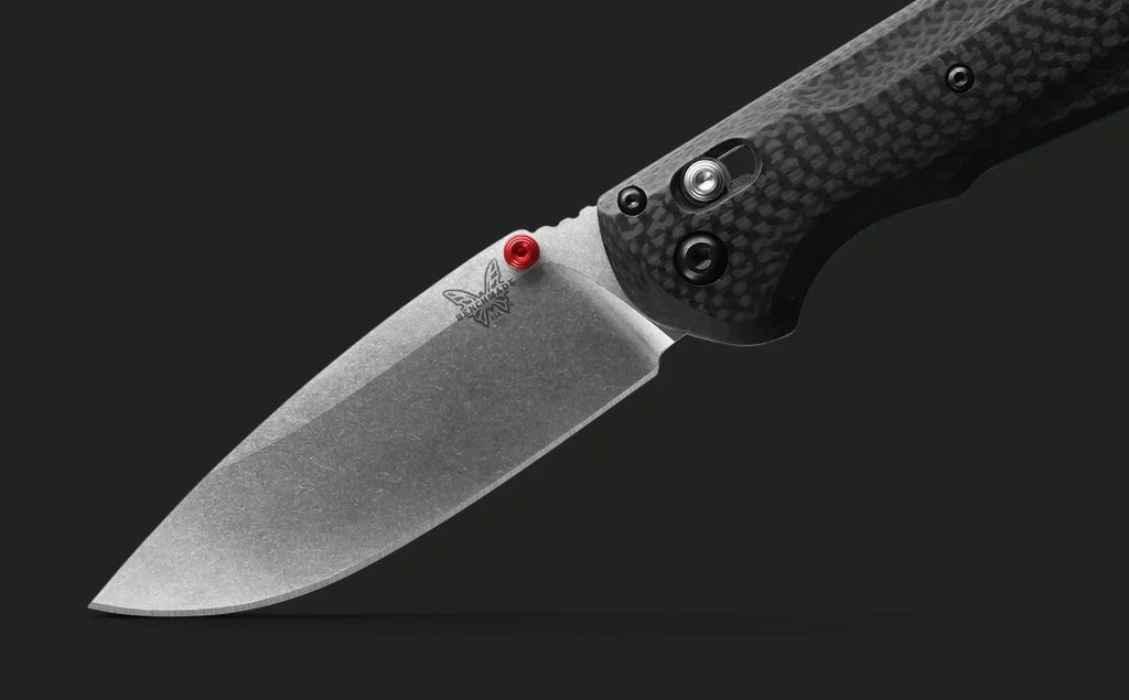 3.6" Drop-Point Folding Benchmade Fiber Stainless Knife Blade Carbon Pocket 560-03 Steel Freek