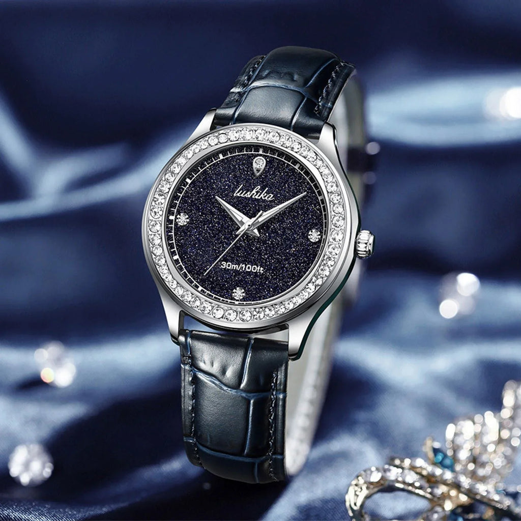 Starry wristwatch Waterproof Quartz Light Ladies Luxury