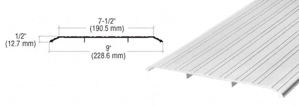 1/2" CRL - Threshold 9" Saddle Long Aluminum x 185" TH019A185