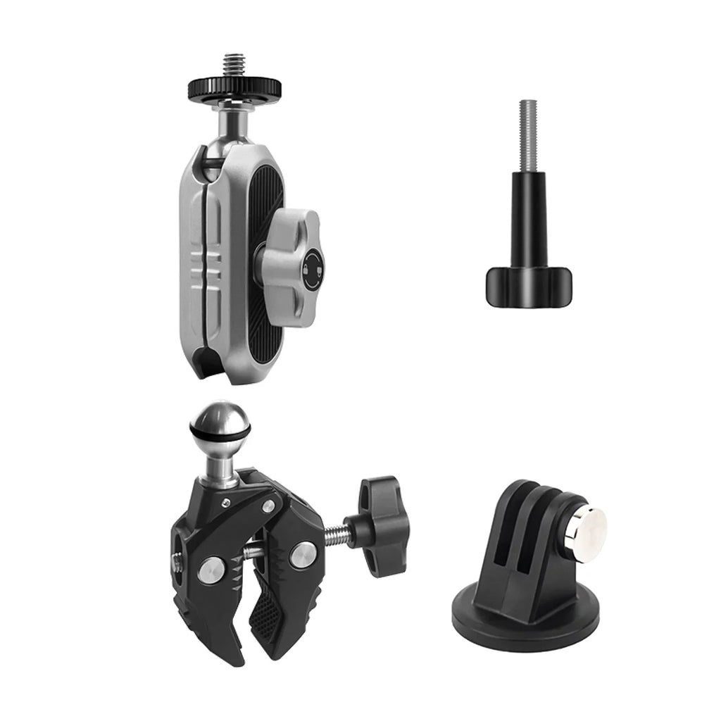 Ball AKASO, DJI, Camera Load Aluminum Handlebar - Capacity, with Head, 11/10/9/8/7, Adapter, Compatible Insta360 Bicycle Rotatable Hero Mount Dual Clamp 1.5kg Alloy Adapter,
