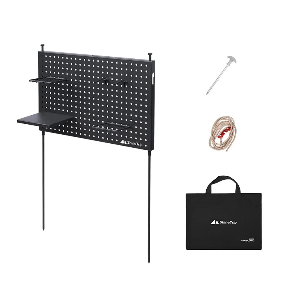 Picnic Bowls Storage BBQ Camping Radirus Shelf Display Cups Board and Portable Hole Rack, Multifunctional for