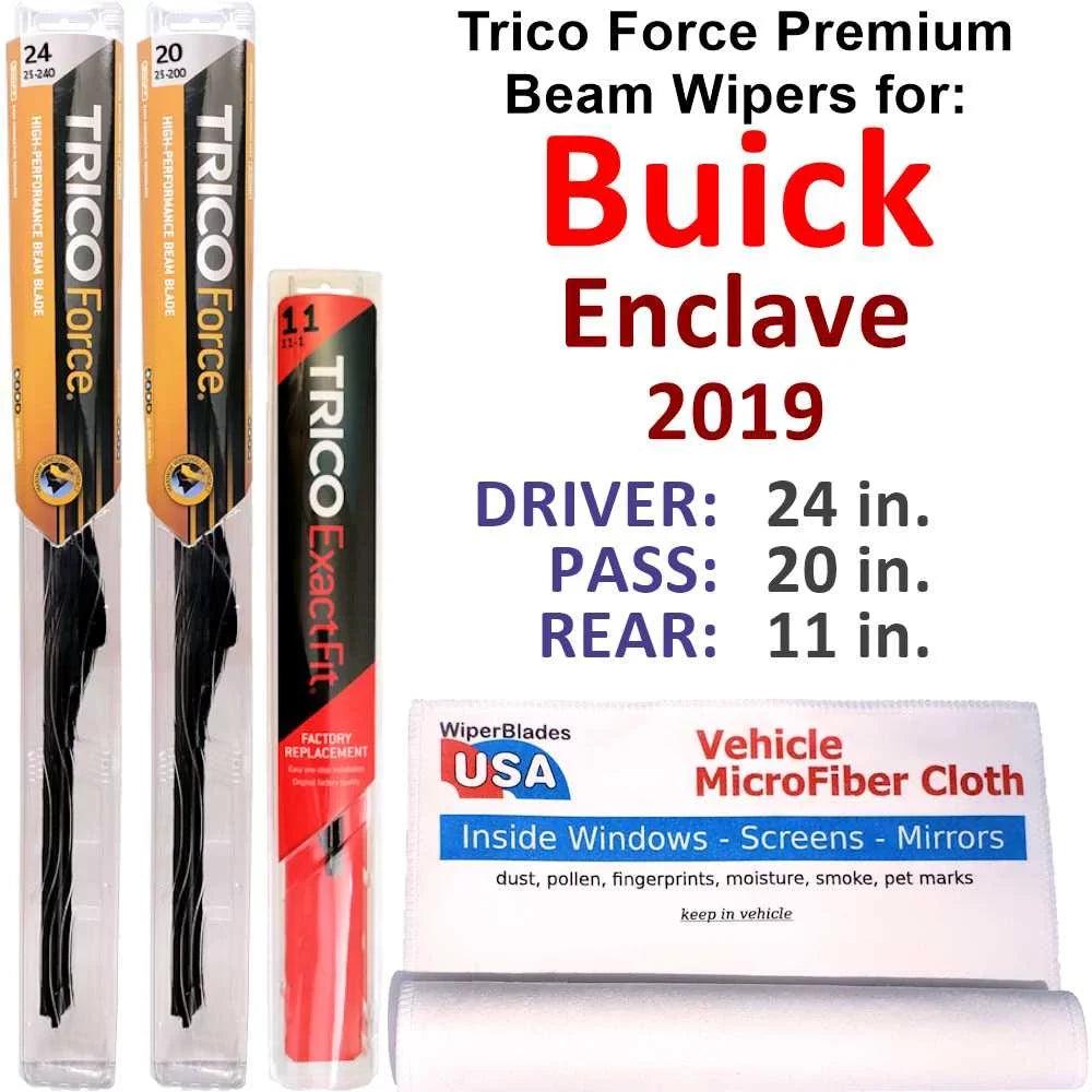 2019 Performance Wipers Wiper w/Rear Buick (Set 3) of Beam Enclave