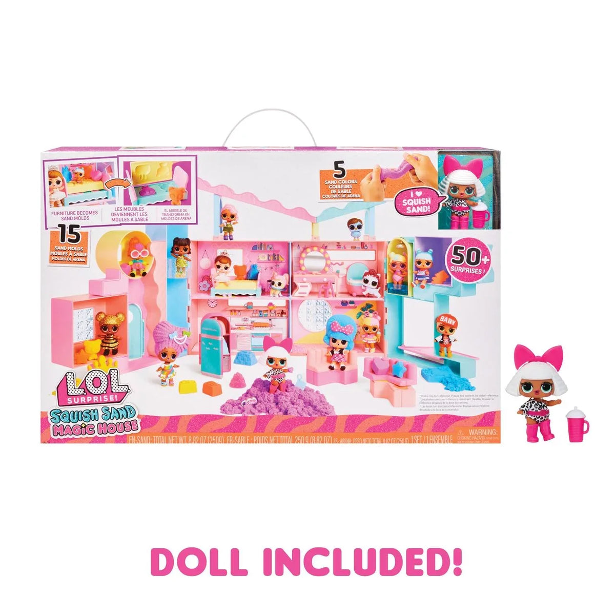 Surprise Magic Ages Sand House LOL Squish 4+ Tot, with Playset