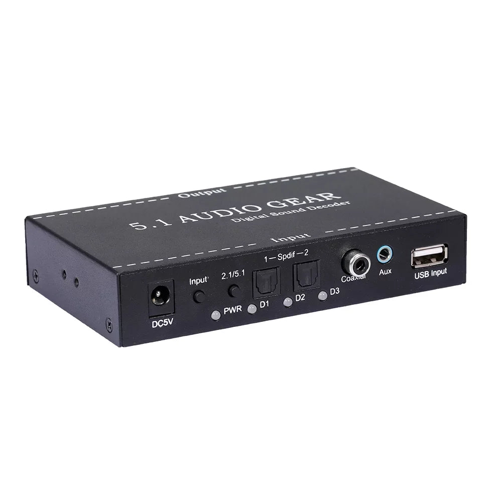 Noprm Audio Montloxs 3.5mm Converter Audio Digital Decoder NK-A6L Converter Dolby Sound Ajcoflt 5.1 Sound Sound Decoder,Audio Audio Audio US Nebublu Audio Decoder 3.5mm Audio Decoder Audio Decoder