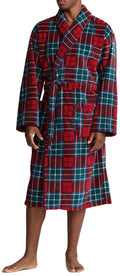 Men's US Small Lauren PLAID Plaid Ralph TARTAN Polo Microfleece Robe,