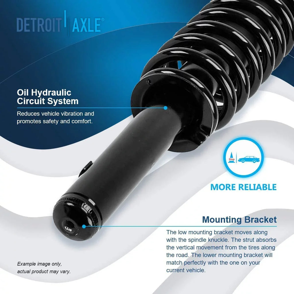 Replacement Install w/Coil - Axle Quick for 2 Honda Spring 1998 CR-V Detroit 1997-2001 Struts Struts 2000 Struts Ready 1999 Front Assembly Complete