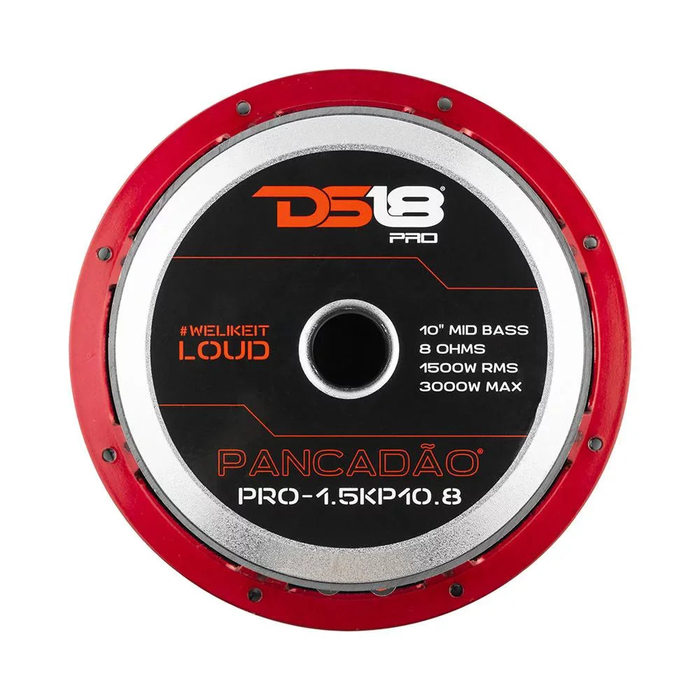 Bass Ohm Watts Mid Pancadao Midbass DS18 Pro-1.5KP10.8 8 10" RMS Speaker 1500