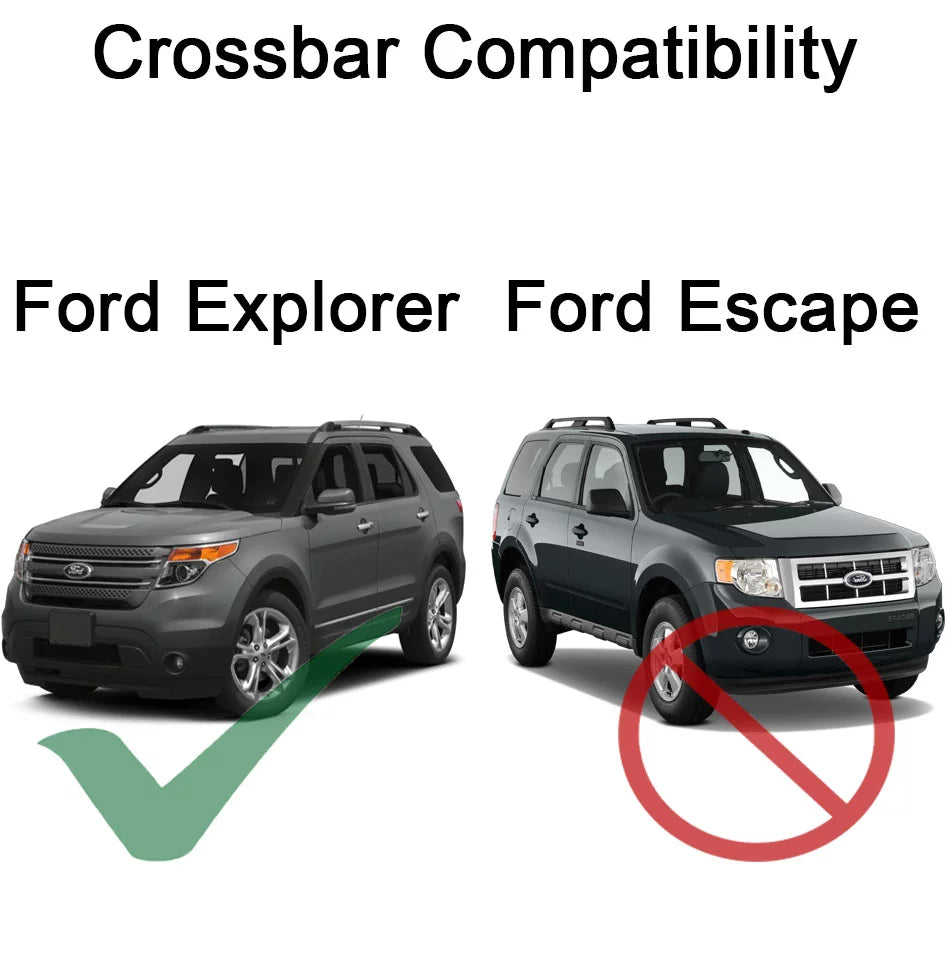 Aluminum Explorer Roof a Rack Top Rack Cargo BRIGHTLINES 2pcs, Replacement Set 2011-2015 of Crossbars Ford Black for